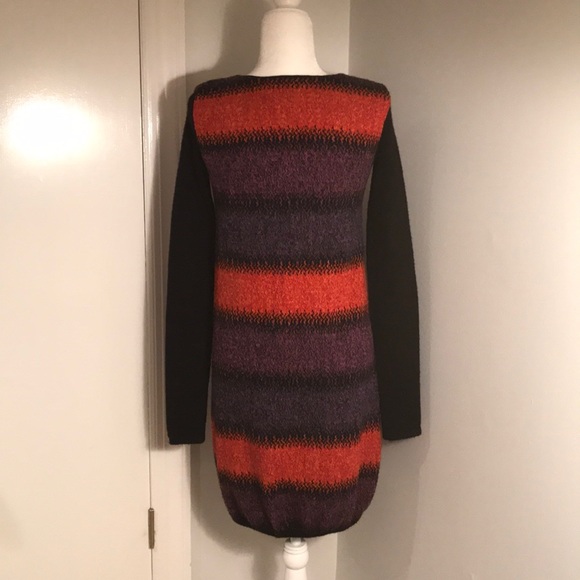 MISS SIXTY MULTICOLOR LONG SlEEVE SWEATER DRESS - Picture 2 of 7